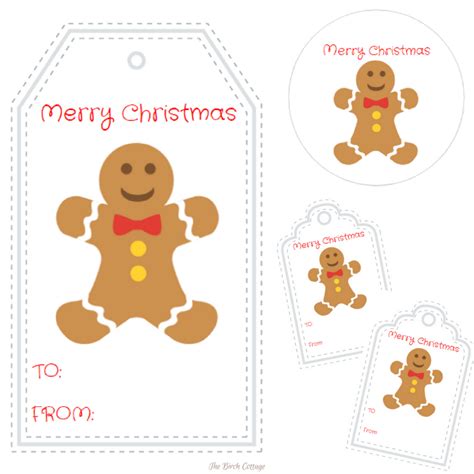 gingerbread christmas gift tags